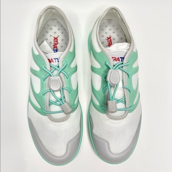 NEW XTRATUF White and Green Contrast Mesh Spindrift Seafoam Water Sneakers US 9 - Picture 3 of 9